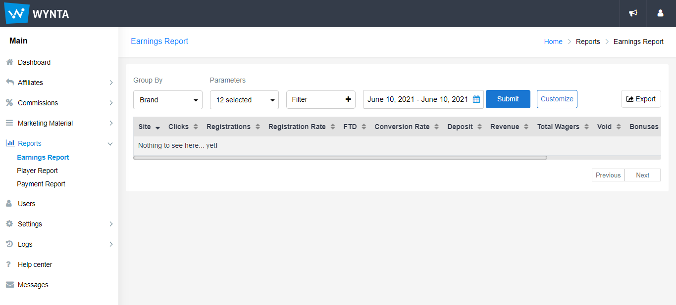 Wynta Training Guide – How to Customise Reports